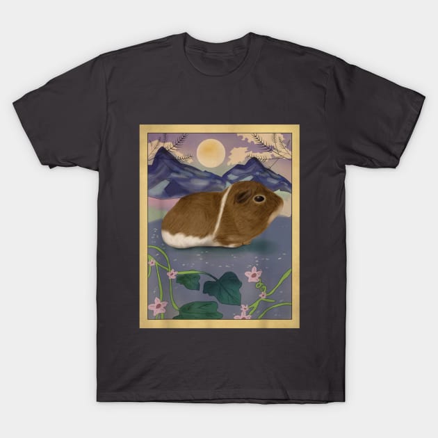 Guinea Pig Lover | Guinea pig art moonlight T-Shirt by CathyStore